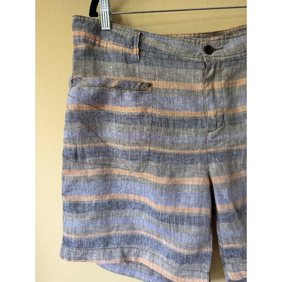 Toad‎ & Co Women's Far Flung Linen Shorts Sz 14 Casual Walking Everyday Summer - Picture 5 of 16